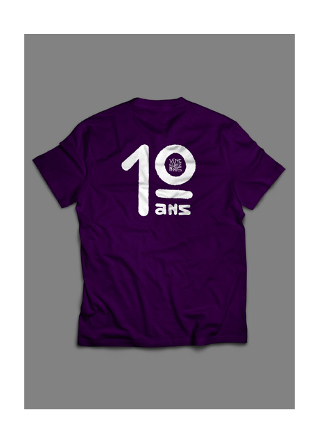 t shirt homme violet